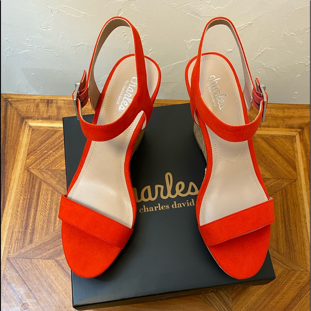 NWT Charles by Charles David Lindy Wedge Sandal - Picture 2 of 5